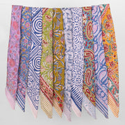 Printed Cotton Bandanas, Unisex Neck & Head Wrap, Lightweight Bandana, Eco-Friendly Scarf, Style Cotton Bandana - 10pcs
